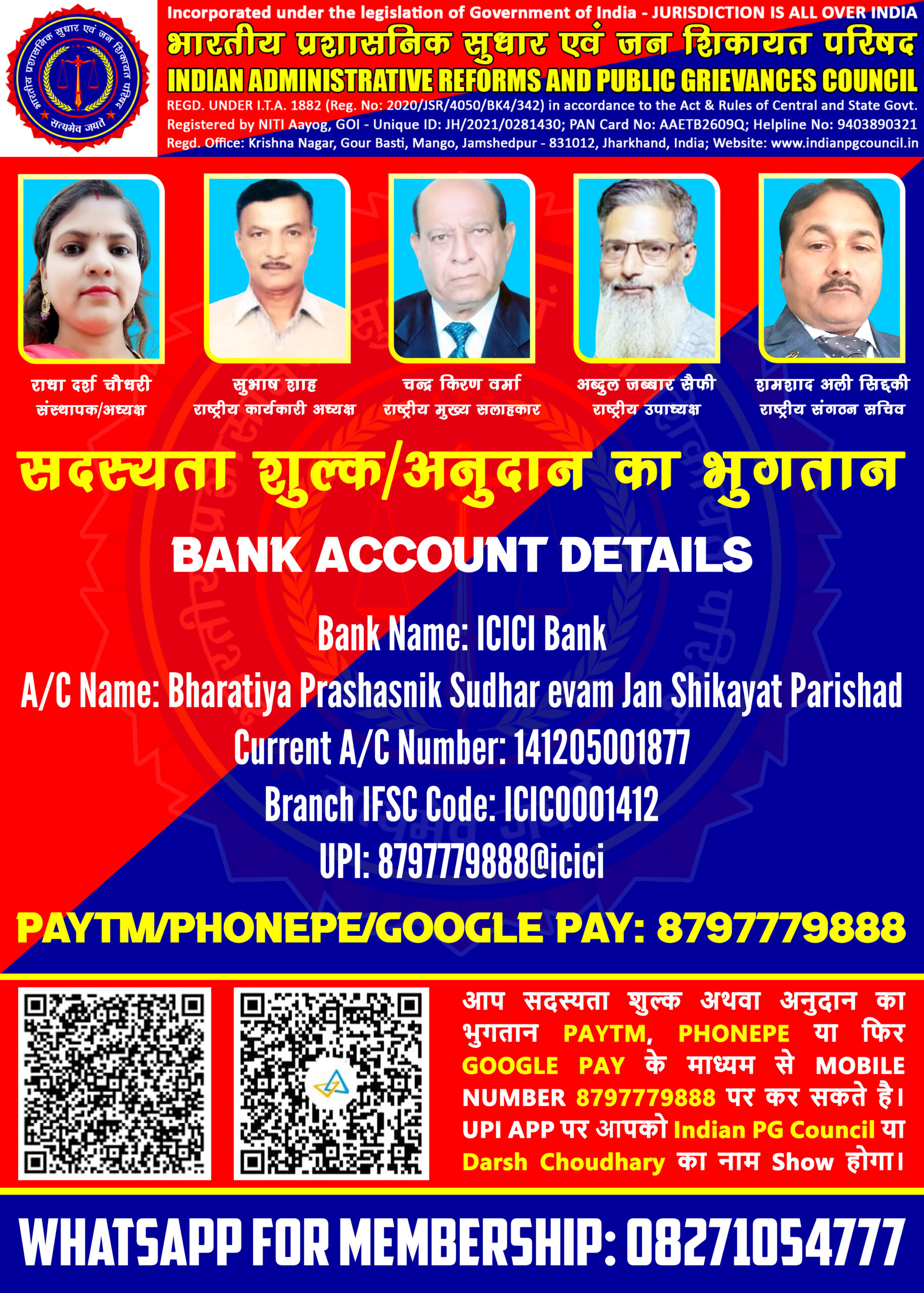 Membership Details Indian PG Council